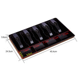 Cash-Register-Till-Insert-Tray,-5-Compartments,-Black-ABS-Plastic