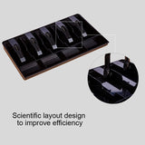 Cash-Register-Till-Insert-Tray,-5-Compartments,-Black-ABS-Plastic