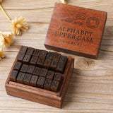 E13-28PCS/Set-Vintage-Wooden-Alphabet-and-Number-Diary-Handbook-DIY-Stamps(Regular-Capital)