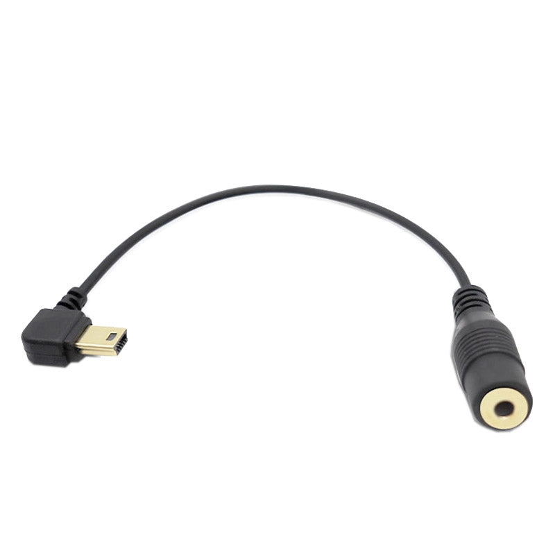 Elbow-10-Pin-Mini-USB-to-3.5mm-Mic-Adapter-Cable-for-GoPro-HERO4-/3+-/3,-Length:-16.5cm