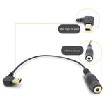 Elbow-10-Pin-Mini-USB-to-3.5mm-Mic-Adapter-Cable-for-GoPro-HERO4-/3+-/3,-Length:-16.5cm