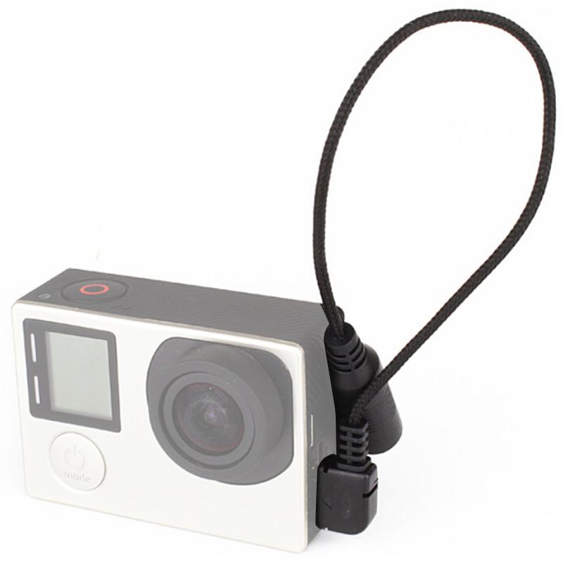 Elbow-10-Pin-Mini-USB-to-3.5mm-Mic-Adapter-Cable-for-GoPro-HERO4-/3+-/3,-Length:-16.5cm