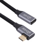 Elbow-USB-C-/-Type-C-Male-to-USB-C-/-Type-C-Female-Transmission-Data-Cable,-Cable-Length:0.5m