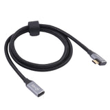 Elbow-USB-C-/-Type-C-Male-to-USB-C-/-Type-C-Female-Transmission-Data-Cable,-Cable-Length:0.5m