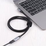 Elbow-USB-C-/-Type-C-Male-to-USB-C-/-Type-C-Female-Transmission-Data-Cable,-Cable-Length:0.5m