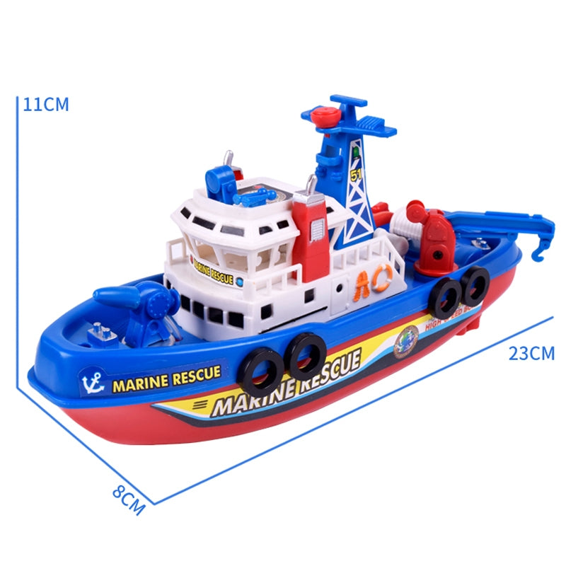 Electric-Fishing-Fire-Boat-Baby-Shower-Toy-with-Water-Spray-&-Light-&-Sound-Function