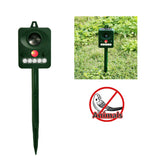 Environmental-Friendly-White-+-Red-Light-Solar-powered-LED-Ultrasonic-Animal-Repeller-Bird-Cat-Dog-Control-Device-With-6.5V-/-0.1W-Solar-Panel-&-PIR-Sensor-&-Light-Sensor,-Got-the-CE-/-ROHS-Certification