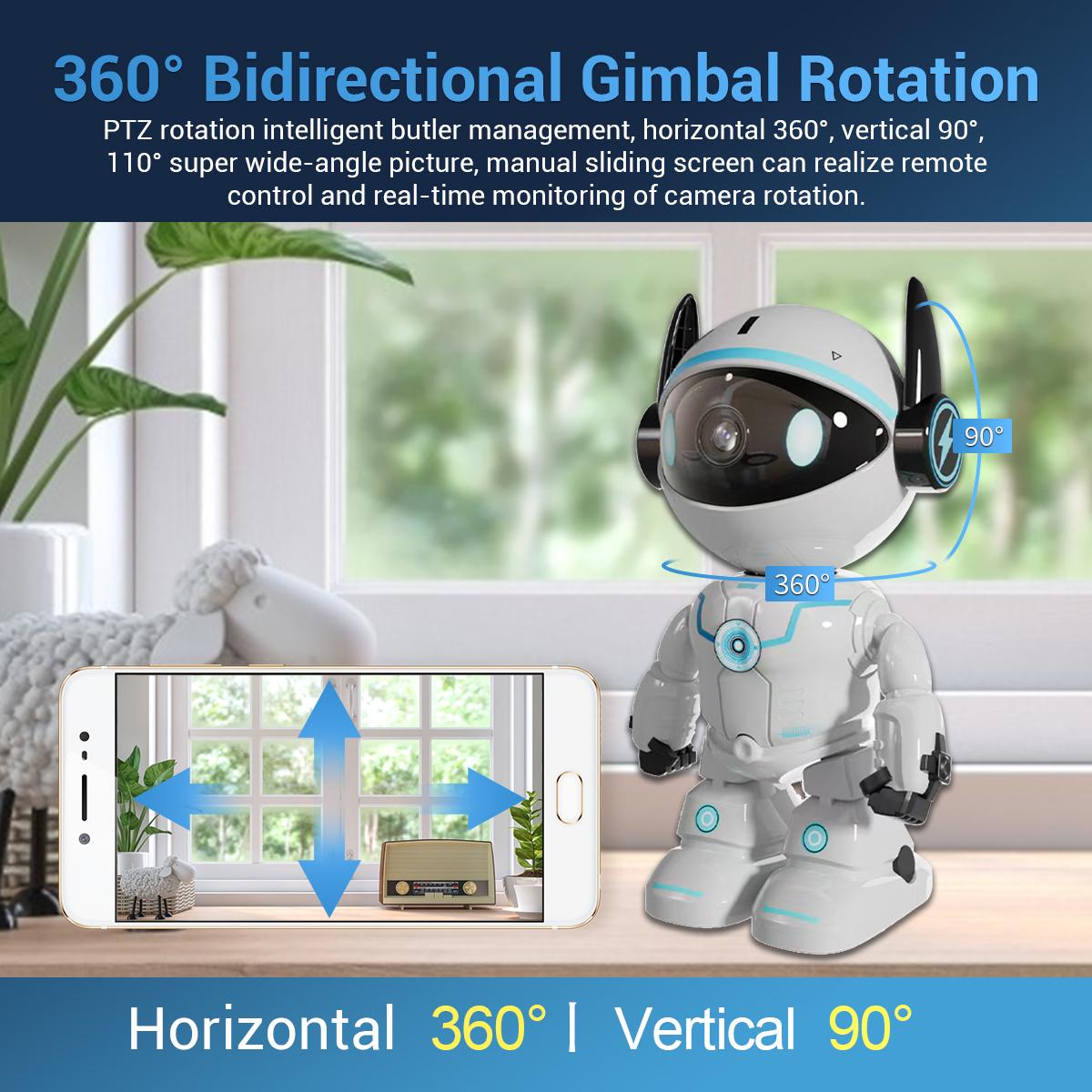 ESCAM-PT205-5G-WiFi-Smart-Robot-Wireless-AI-Automatic-Tracking-Camera,-Two-Way-Audio-/-Night-Nersion,-Plug:EU-Plug(White)