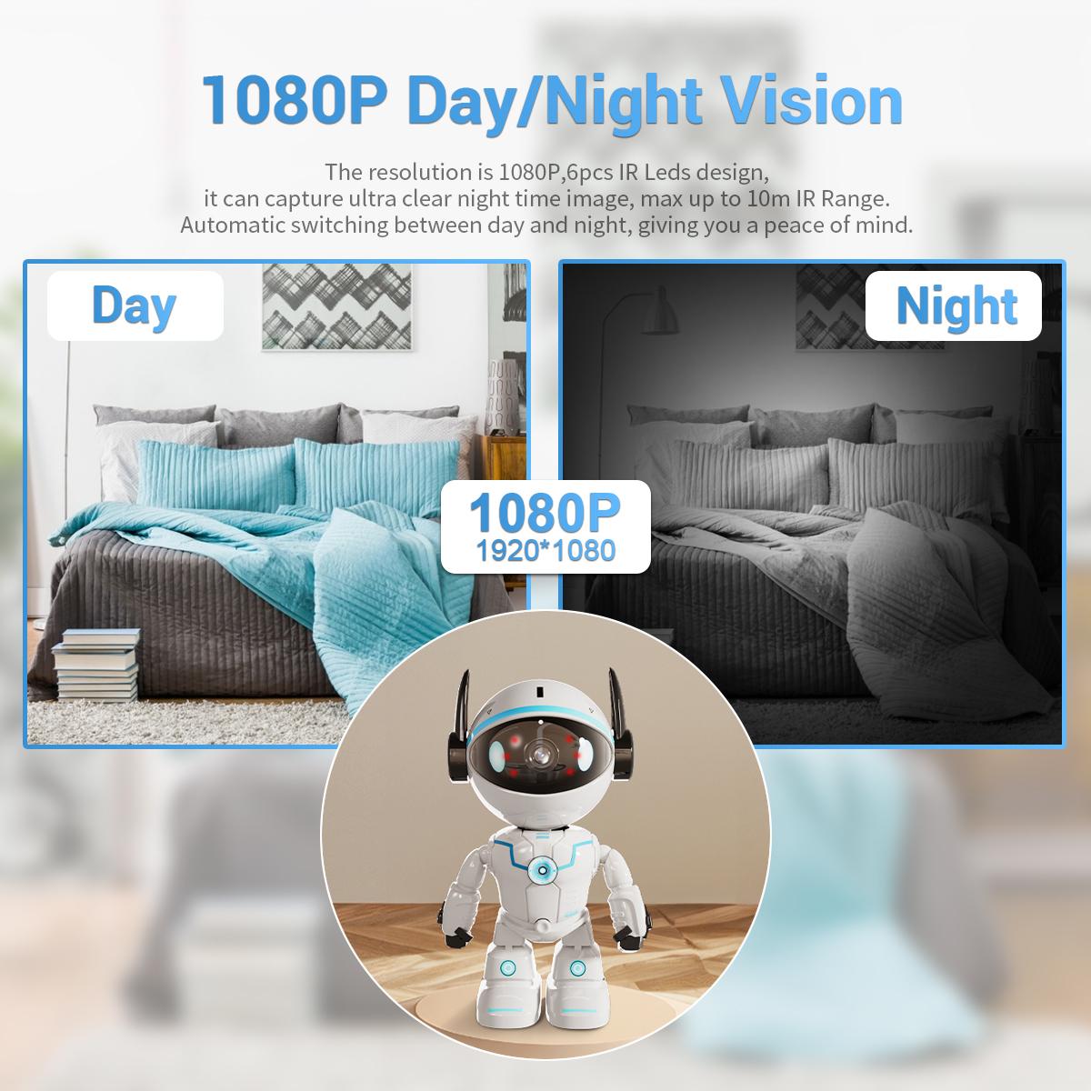 ESCAM-PT205-5G-WiFi-Smart-Robot-Wireless-AI-Automatic-Tracking-Camera,-Two-Way-Audio-/-Night-Nersion,-Plug:EU-Plug(White)