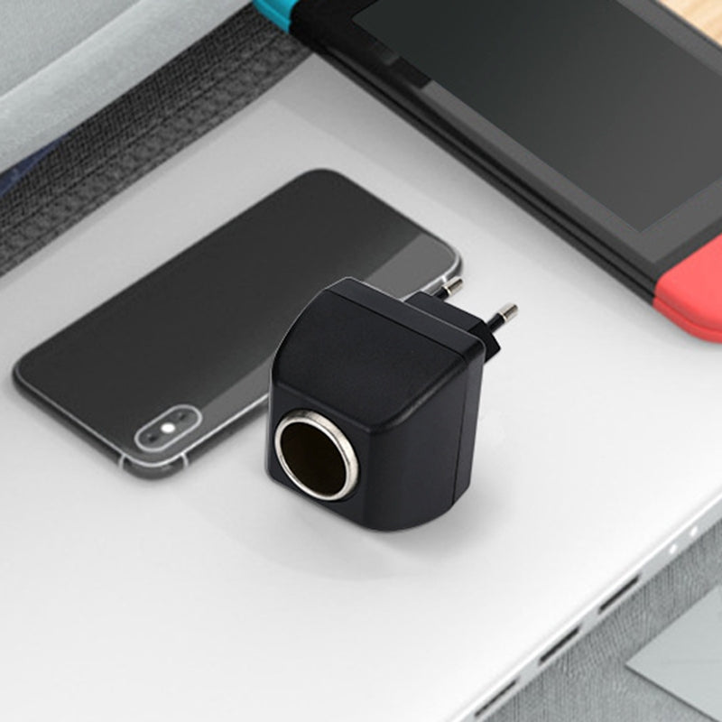 EU-Plug-Car-Charger-Switch(Black)