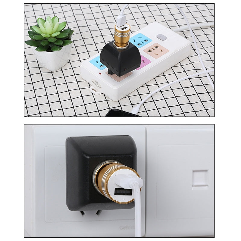 EU-Plug-Car-Charger-Switch(Black)