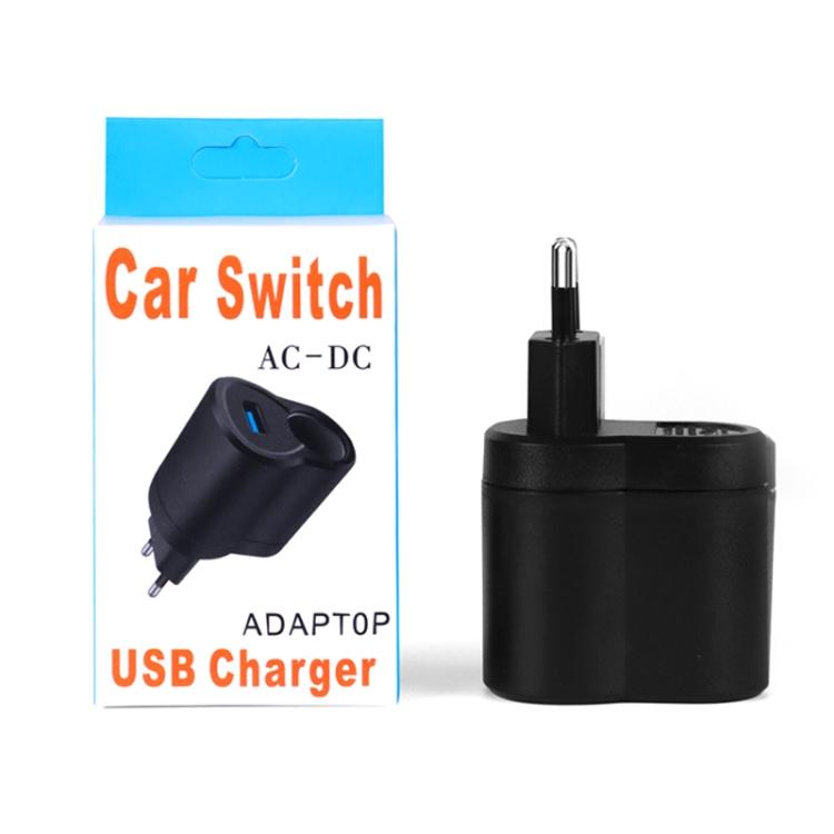 EU-Plug-Home-Cigarette-Lighter-Socket-Car-Power-Converter,-Plug-Specifications: