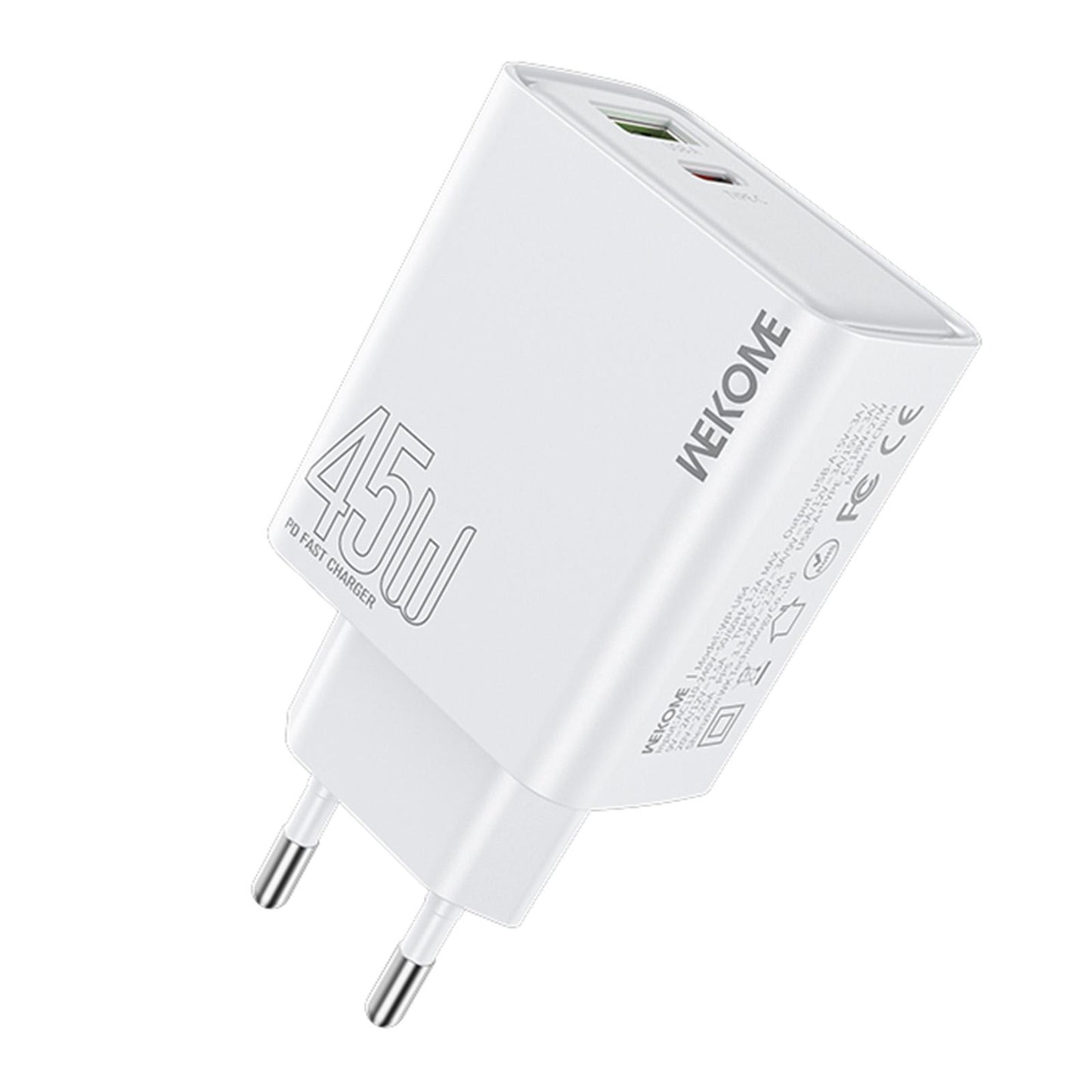 EU-Plug-WK-WP-U64-45W-Kinkong-Flash-Charge-USB+Type-C-Port-Fast-Charger