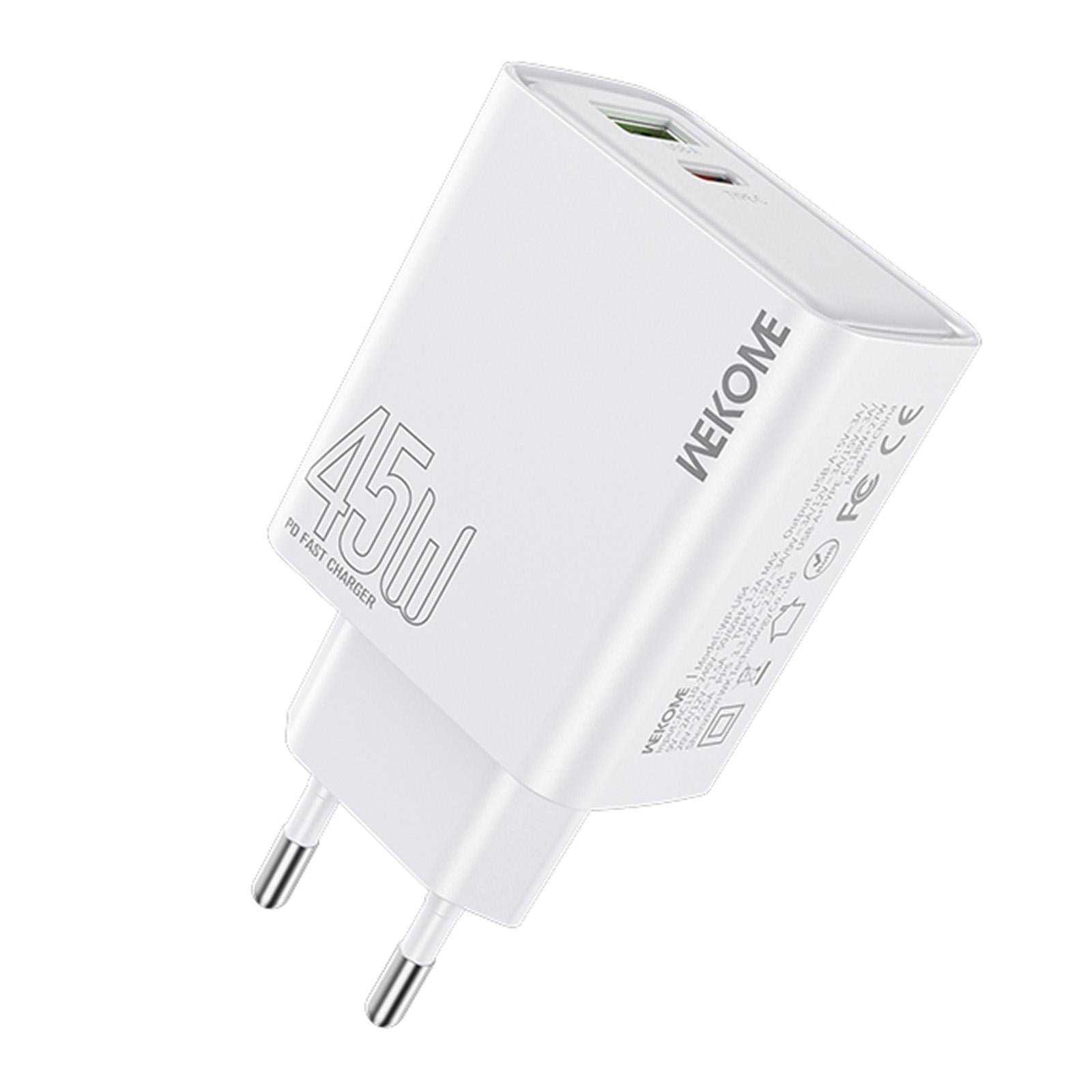 EU-Plug-WK-WP-U64-45W-Kinkong-Flash-Charge-USB+Type-C-Port-Fast-Charger