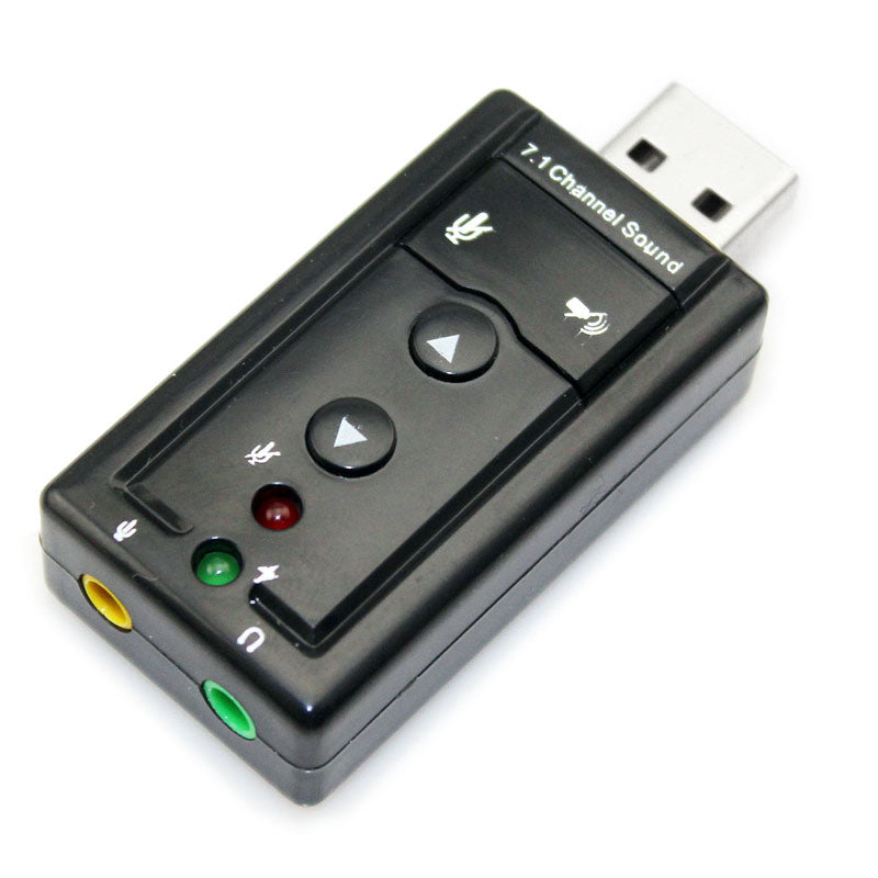 External-USB-2.0-7.1-Channel-3D-Virtual-Audio-Sound-Card-Adapter(Black)
