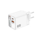 FC1-3-in-1-70cm-Retractable-Type-C-Cable,-PD3.0,-QC3.0-USB-Phone-Charger,-EU-Plug(White)