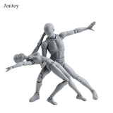 Figuarts-Body-Body-Chan-Body-Kun-Grey-Color-Ver-Black-PVC-Action-Figure-Collectible-Model-Toy(Male)(B)