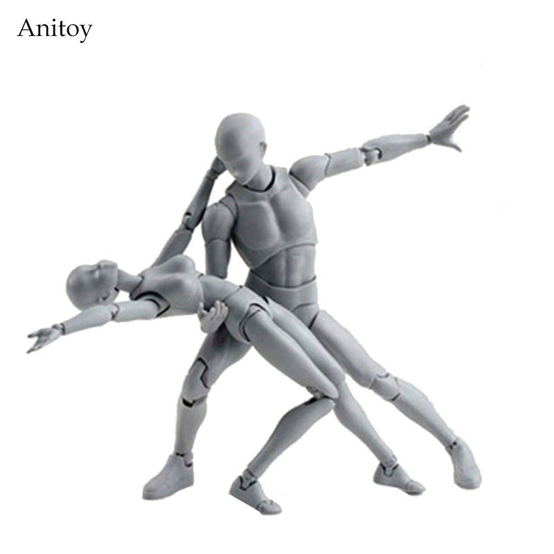 Figuarts-Body-Body-Chan-Body-Kun-Grey-Color-Ver-Black-PVC-Action-Figure-Collectible-Model-Toy(Male)(B)
