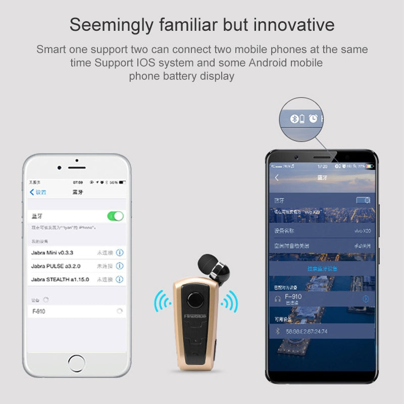 Fineblue-F910-CSR4.1-Retractable-Cable-Caller-Vibration-Reminder-Anti-theft-Bluetooth-Headset(Grey)