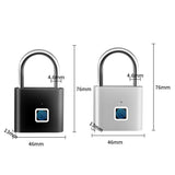 Fingerprint-Padlock-Compatible-Tuya-Smart-App,-30-Fingerprint-Capacity,-USB-C-Rechargeable,-Zinc-Alloy-Body(Square-Black)