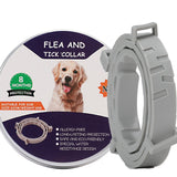 Flea-and-Tick-Collar-for-Dogs-Cats-With-Aluminum-Case,-Size:-72cm-Gray