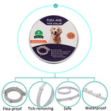 Flea-and-Tick-Collar-for-Dogs-Cats-With-Aluminum-Case,-Size:-72cm-Gray