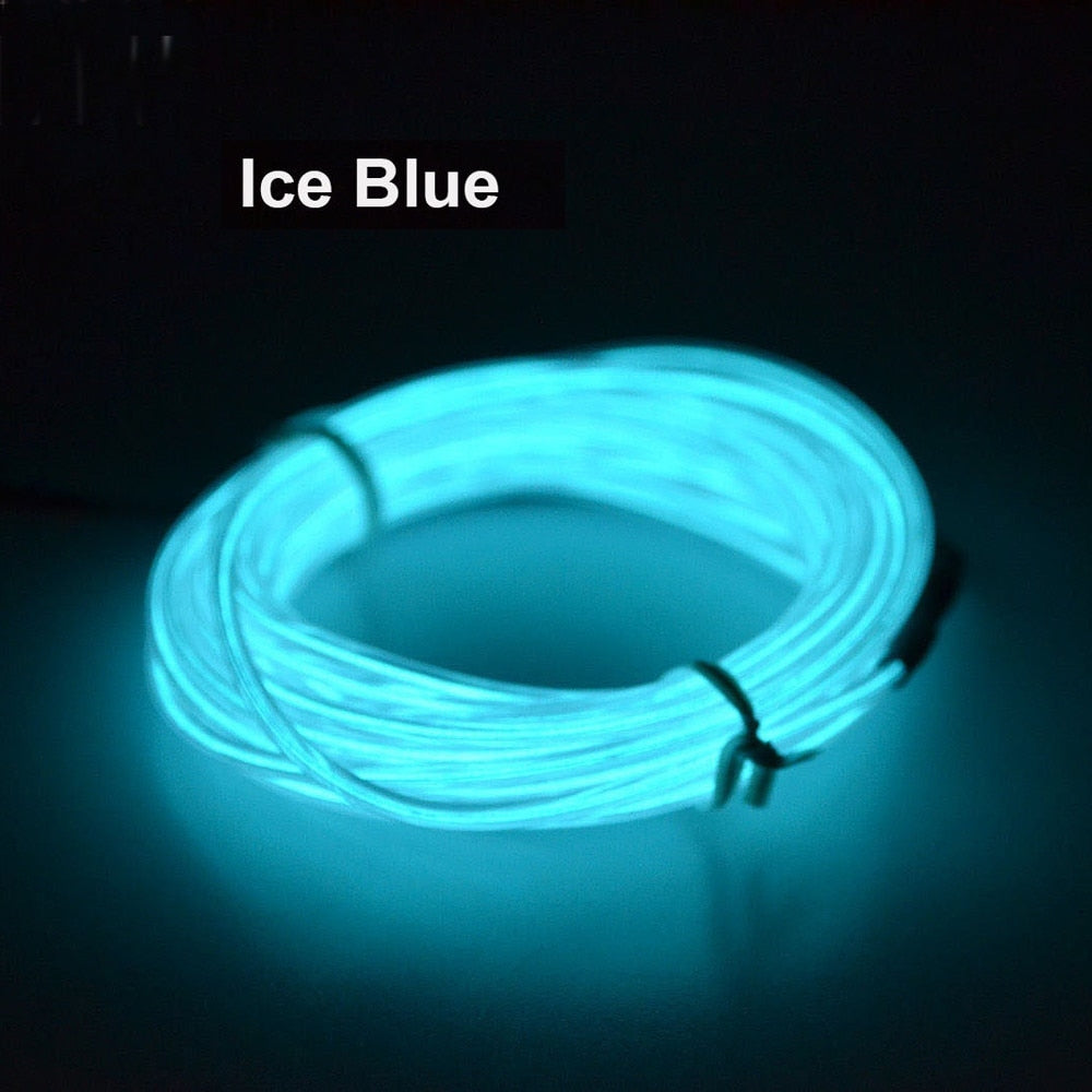 Flexible-LED-Light-EL-Wire-String-Strip-Rope-Glow-Decor-Neon-Lamp-USB-Controlle-3M-Energy-Saving-Mask-Glasses-Glow-Line-F277(Ice-Blue-Light)