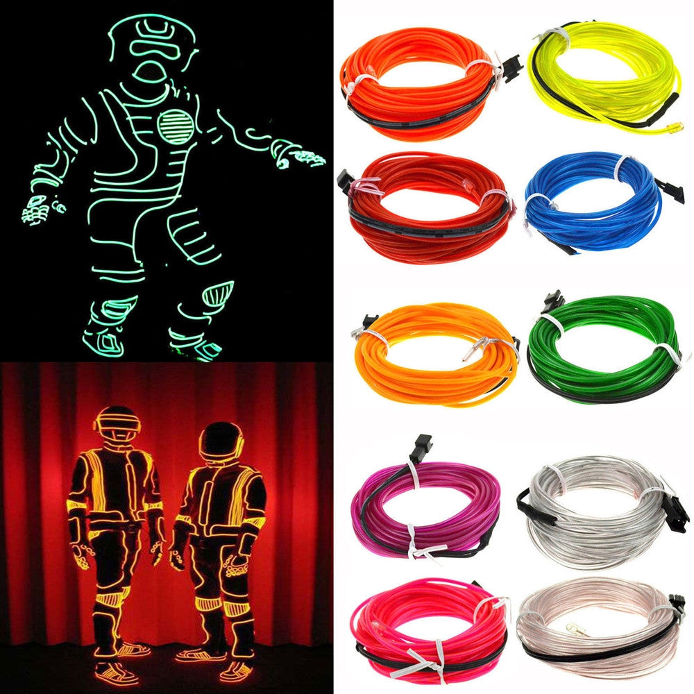 Flexible-LED-Light-EL-Wire-String-Strip-Rope-Glow-Decor-Neon-Lamp-USB-Controlle-3M-Energy-Saving-Mask-Glasses-Glow-Line-F277(Ice-Blue-Light)