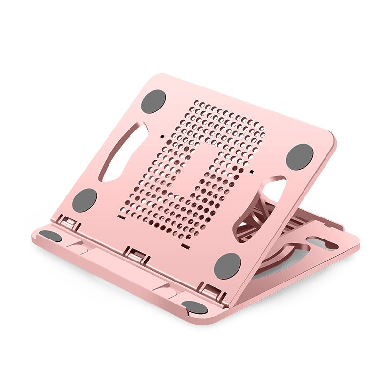 Foldable-Laptop-Desktop-Heightening-Cooling-Bracket(Pink)