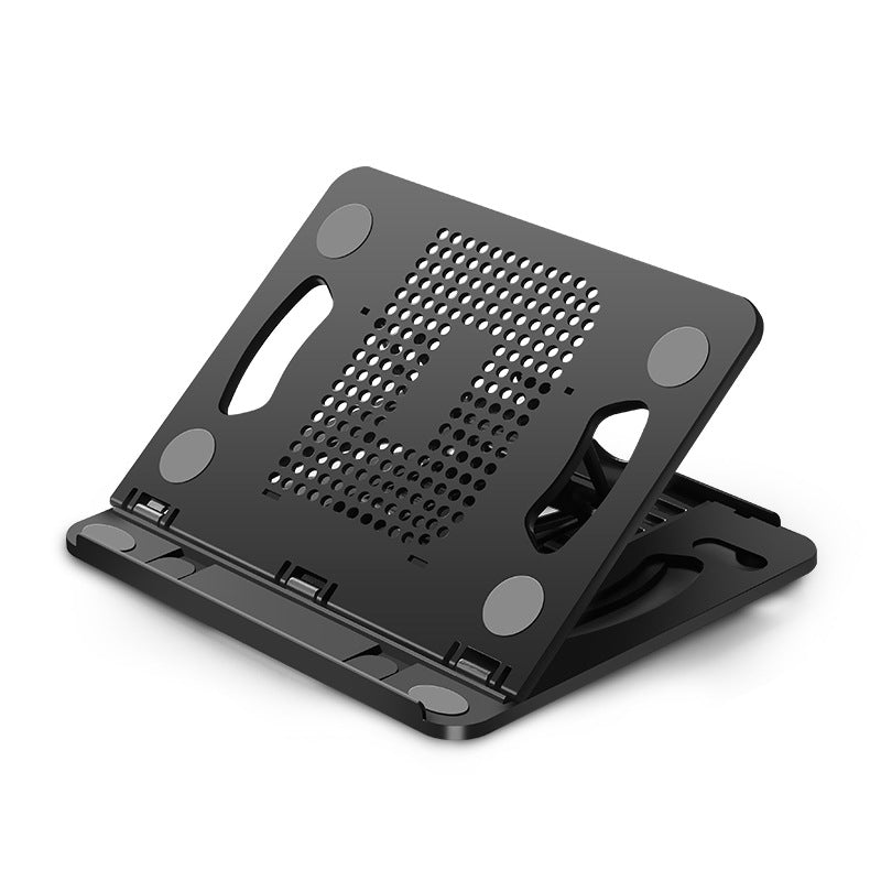 Foldable-Laptop-Desktop-Heightening-Cooling-Bracket(Black)