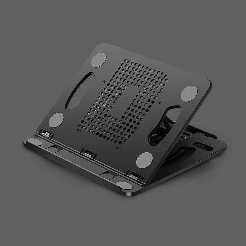 Foldable-Laptop-Desktop-Heightening-Cooling-Bracket(Black)