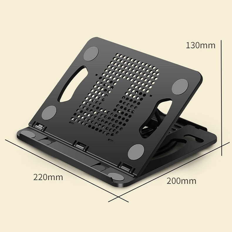 Foldable-Laptop-Desktop-Heightening-Cooling-Bracket(Black)