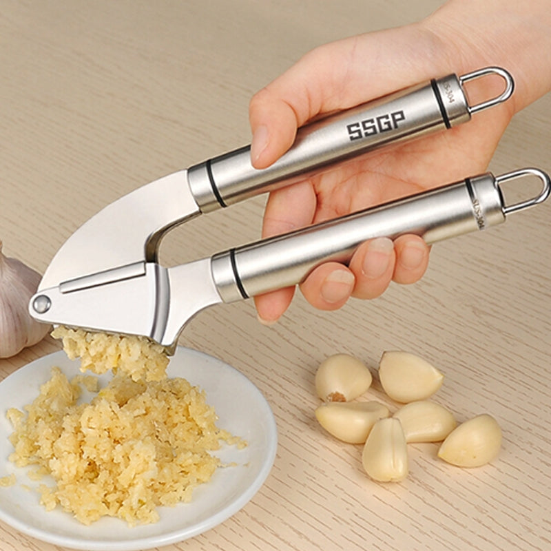 Food-Grade-304-Stainless-Steel-Garlic-Press-Presser-Crusher-Slicer