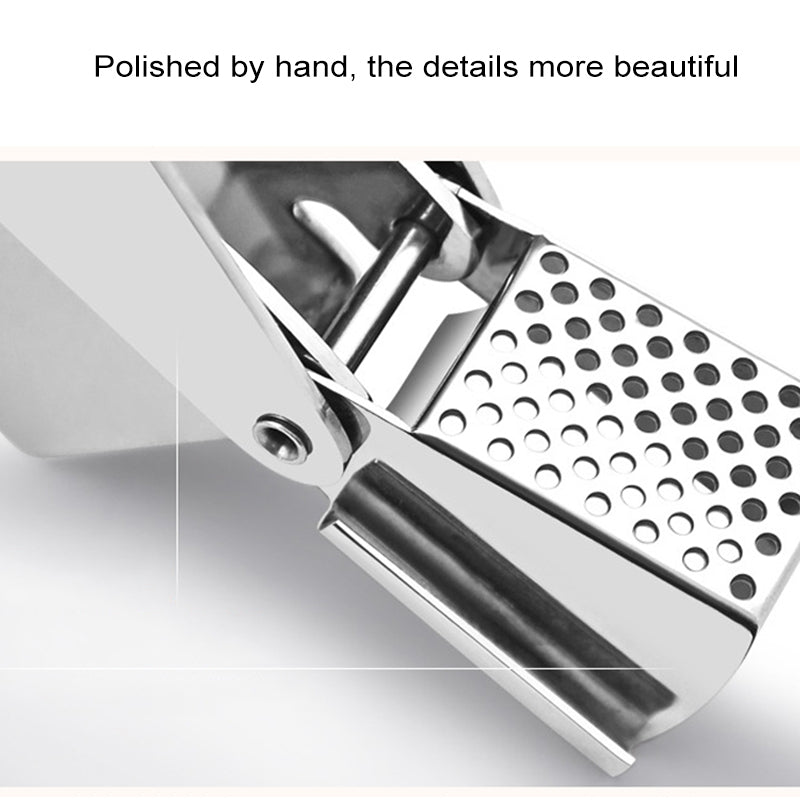 Food-Grade-304-Stainless-Steel-Garlic-Press-Presser-Crusher-Slicer