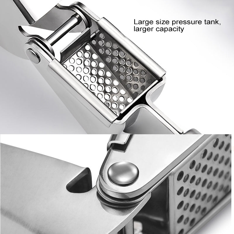 Food-Grade-304-Stainless-Steel-Garlic-Press-Presser-Crusher-Slicer