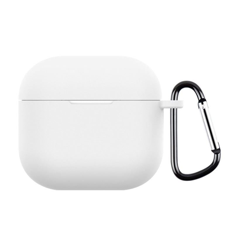 For-AirPods-4-Silicone-Earphone-Protective-Case-with-Hook(White)