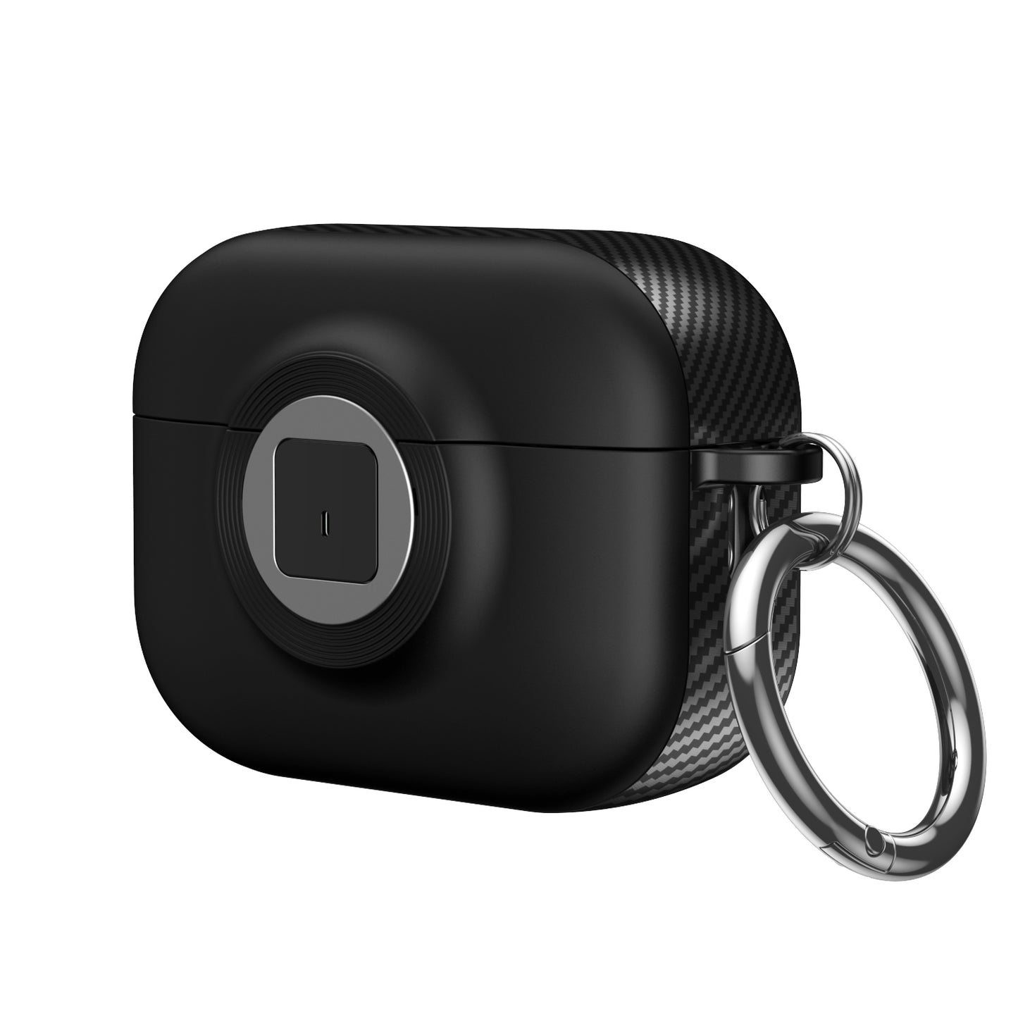 For-AirPods-Pro-2-Camera-Series-PC-+-TPU-Headset-Shockproof-Carbon-Fibre-Case(Black)