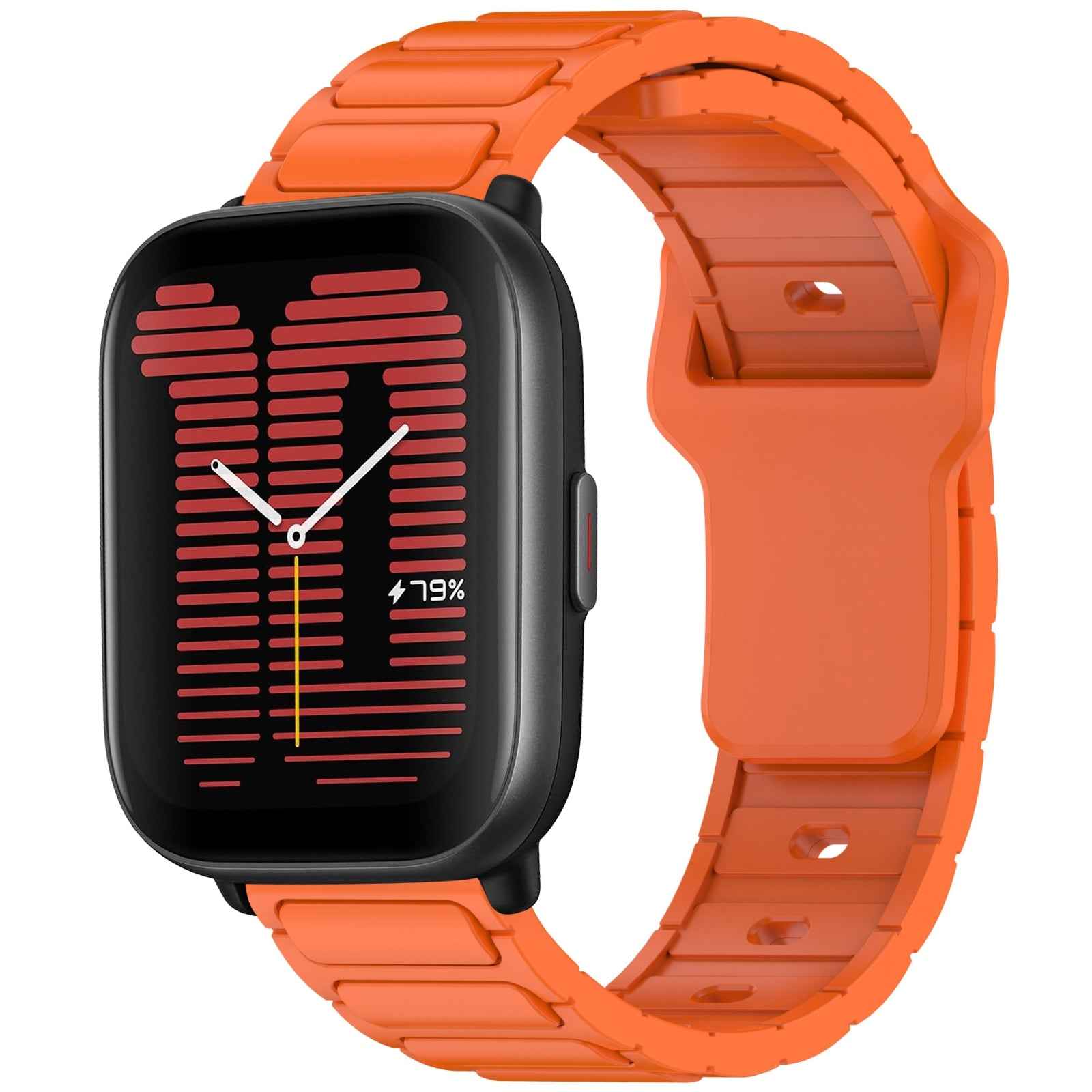 For-Amazfit-20mm-I-Shaped-Silicone-Watch-Band(Orange)