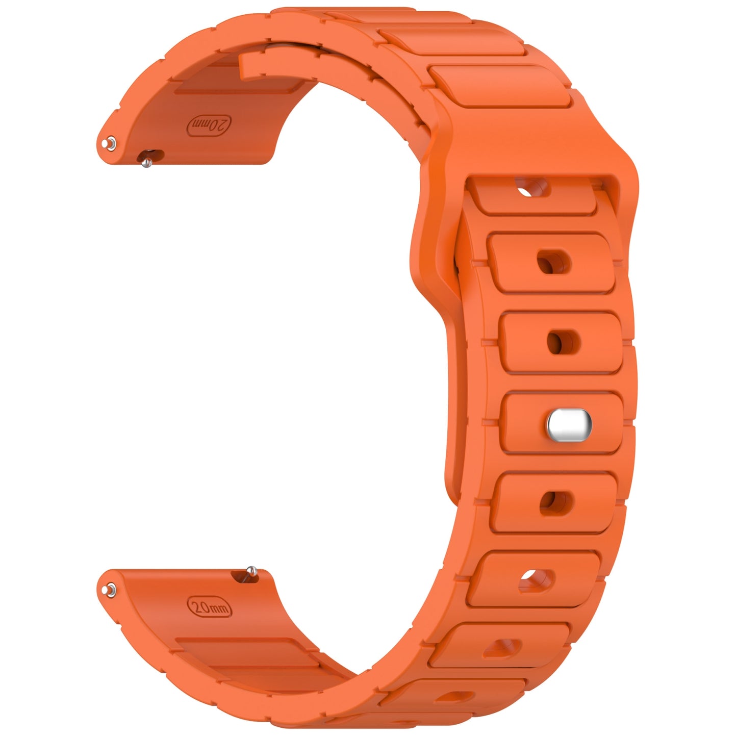 For-Amazfit-20mm-I-Shaped-Silicone-Watch-Band(Orange)