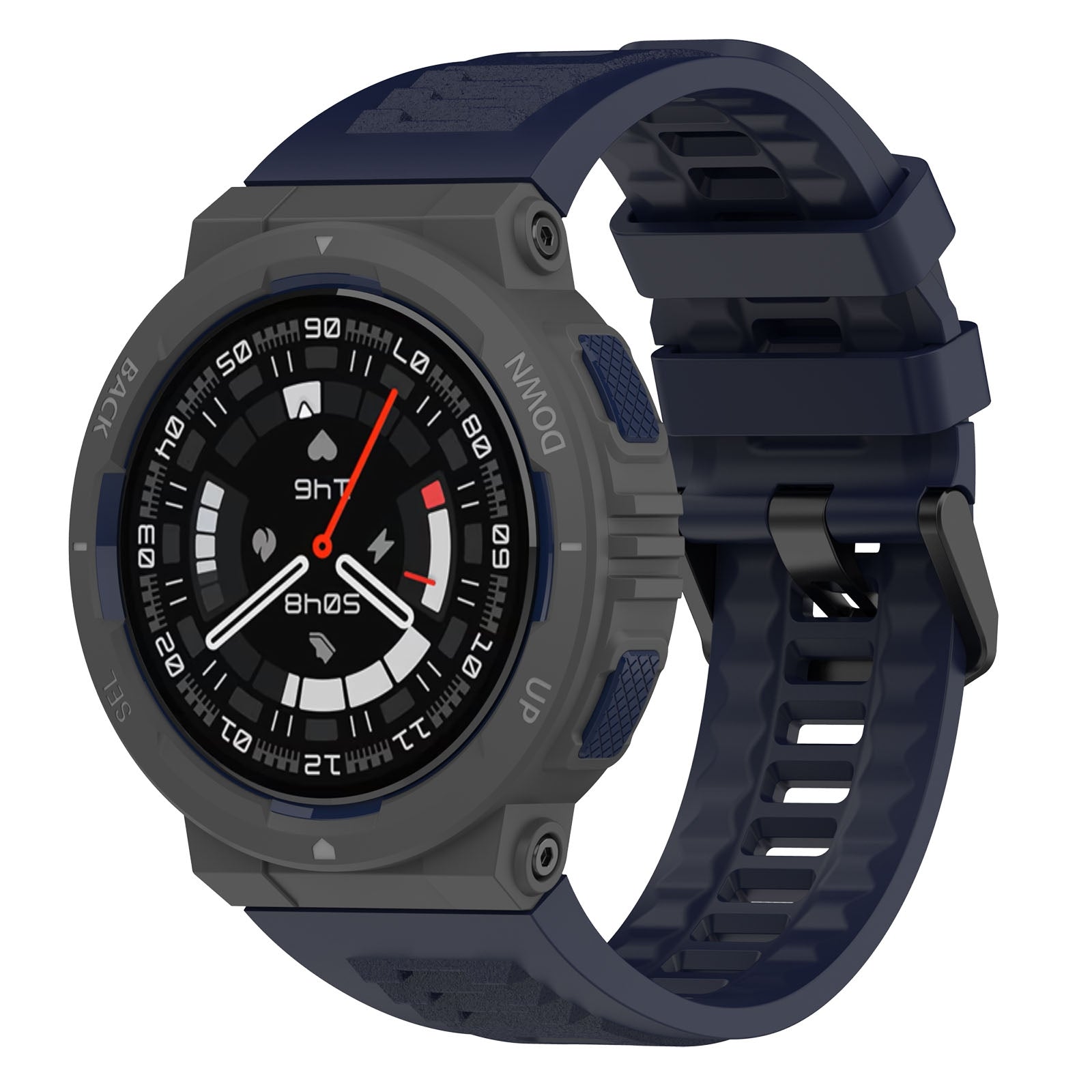 For-Amazfit-Active-Edge-A2212-Solid-Color-Silicone-Watch-Band(Blue)