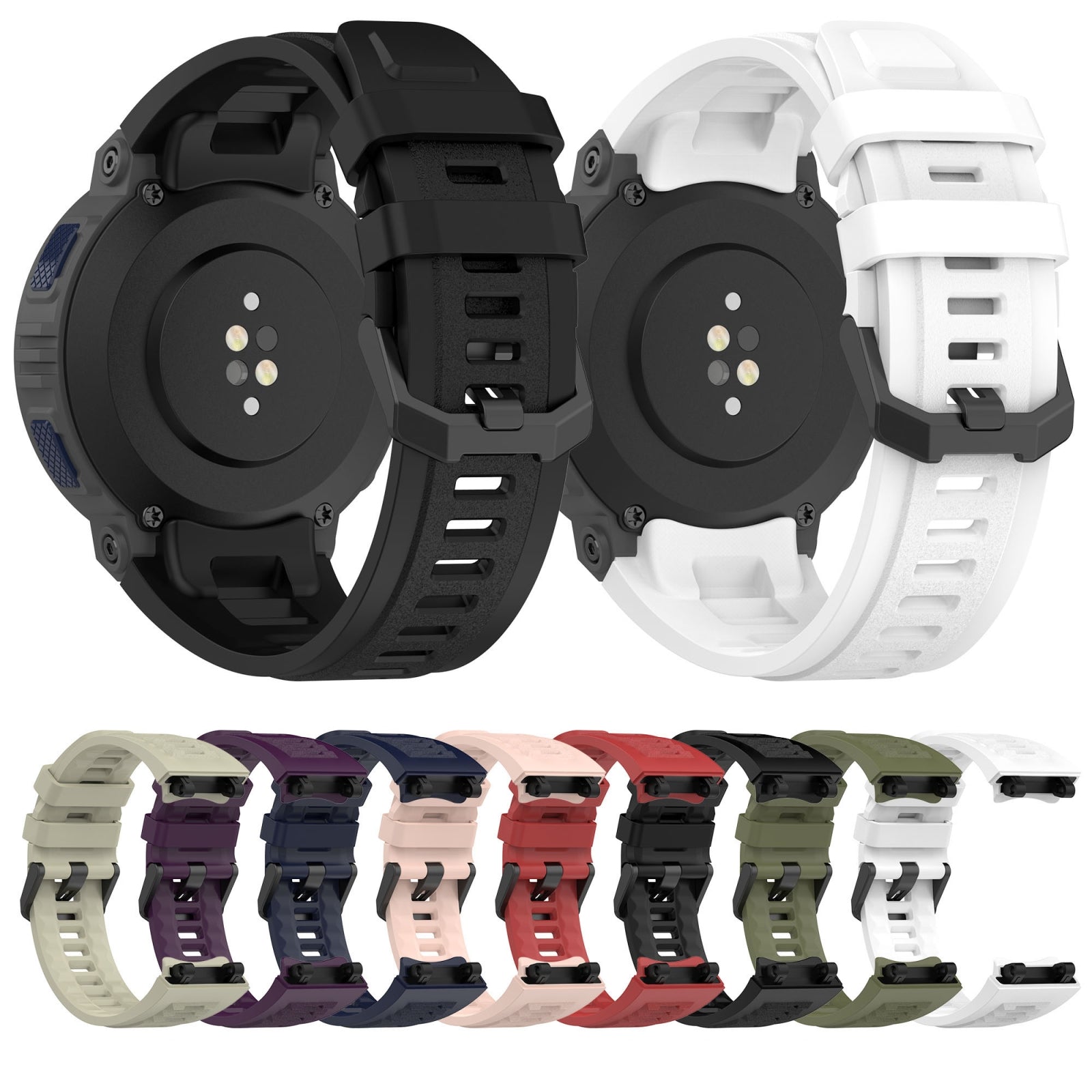 For-Amazfit-Active-Edge-A2212-Solid-Color-Silicone-Watch-Band(Blue)