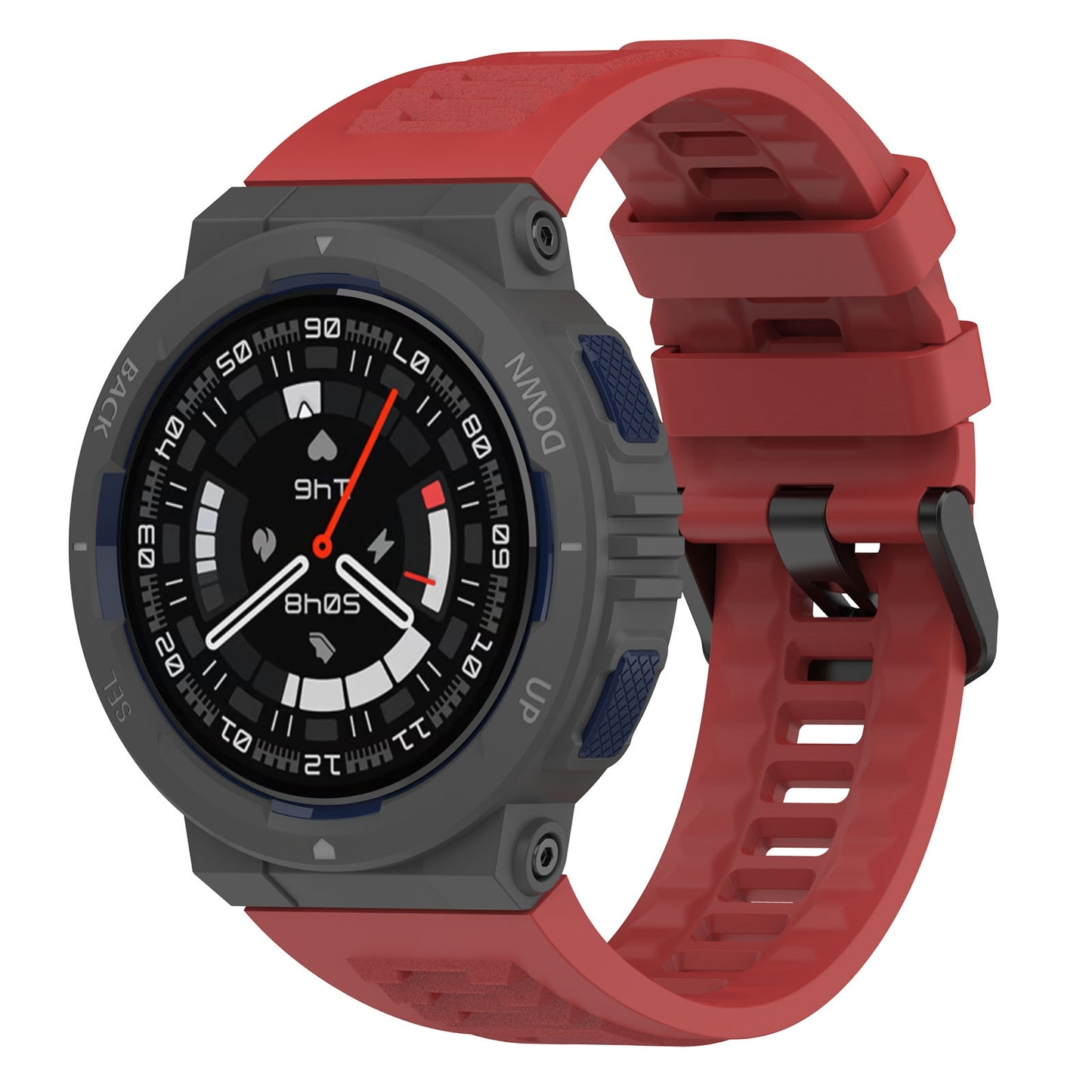 For-Amazfit-Active-Edge-A2212-Solid-Color-Silicone-Watch-Band(Red)
