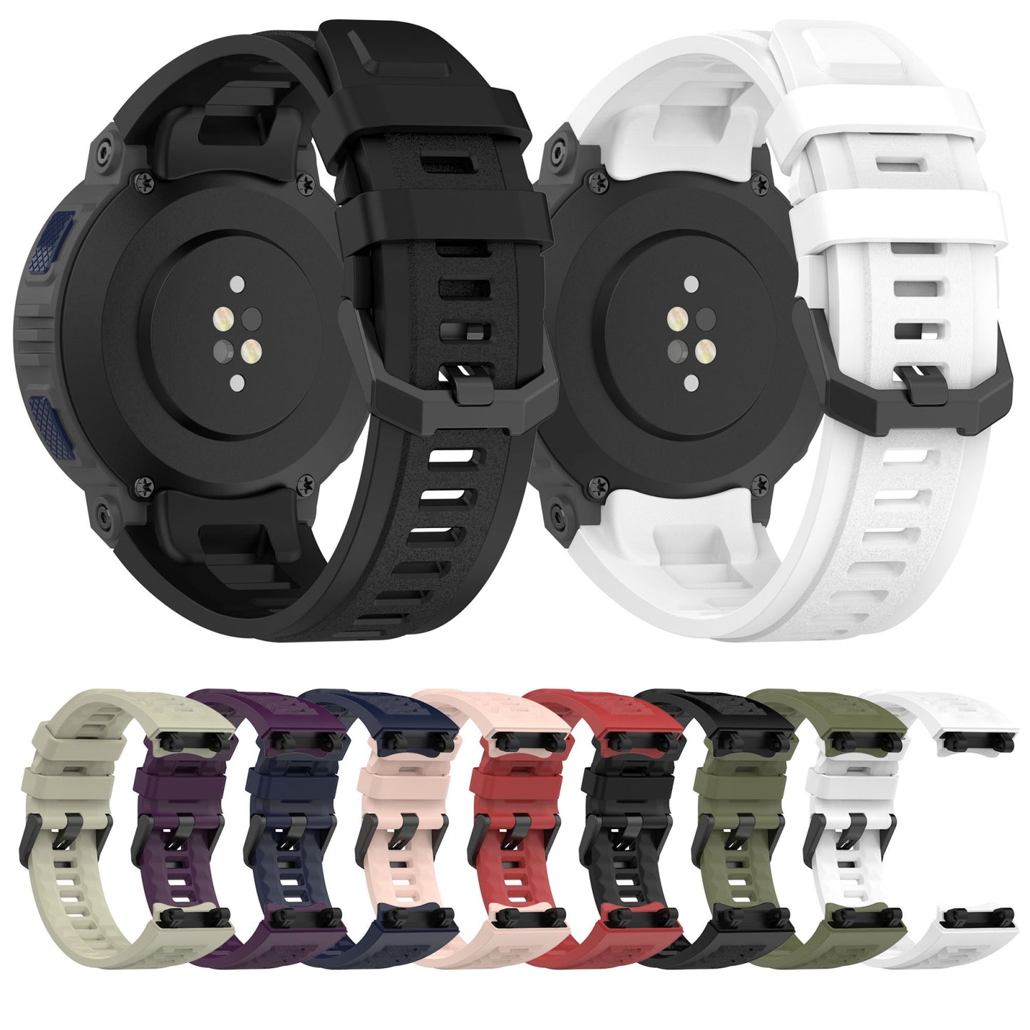 For-Amazfit-Active-Edge-A2212-Solid-Color-Silicone-Watch-Band(Red)