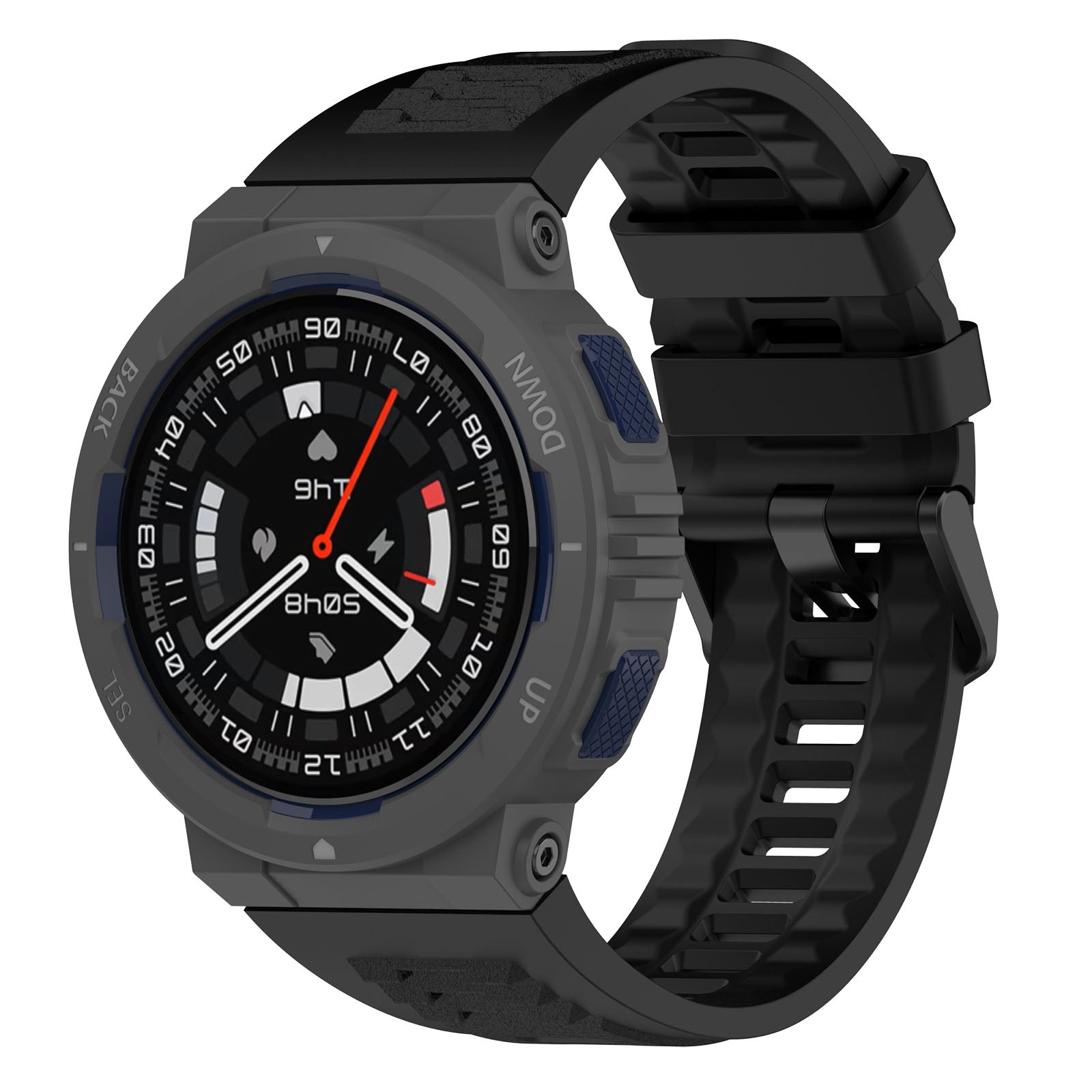 For-Amazfit-Active-Edge-A2212-Solid-Color-Silicone-Watch-Band(Black)