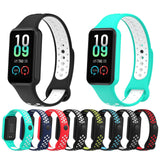 For-Amazfit-Band-7-Loop-Two-Color-Breathable-Silicone-Watch-Band(Black+Grey)