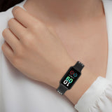 For-Amazfit-Band-7-Loop-Two-Color-Breathable-Silicone-Watch-Band(Black+Grey)