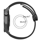 For-Amazfit-Balance-22mm-Fold-Magnetic-Buckle-Silicone-Watch-Band(Wine-Red)
