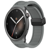 For-Amazfit-Balance-22mm-Fold-Magnetic-Buckle-Silicone-Watch-Band(Grey)