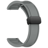 For-Amazfit-Balance-22mm-Fold-Magnetic-Buckle-Silicone-Watch-Band(Grey)