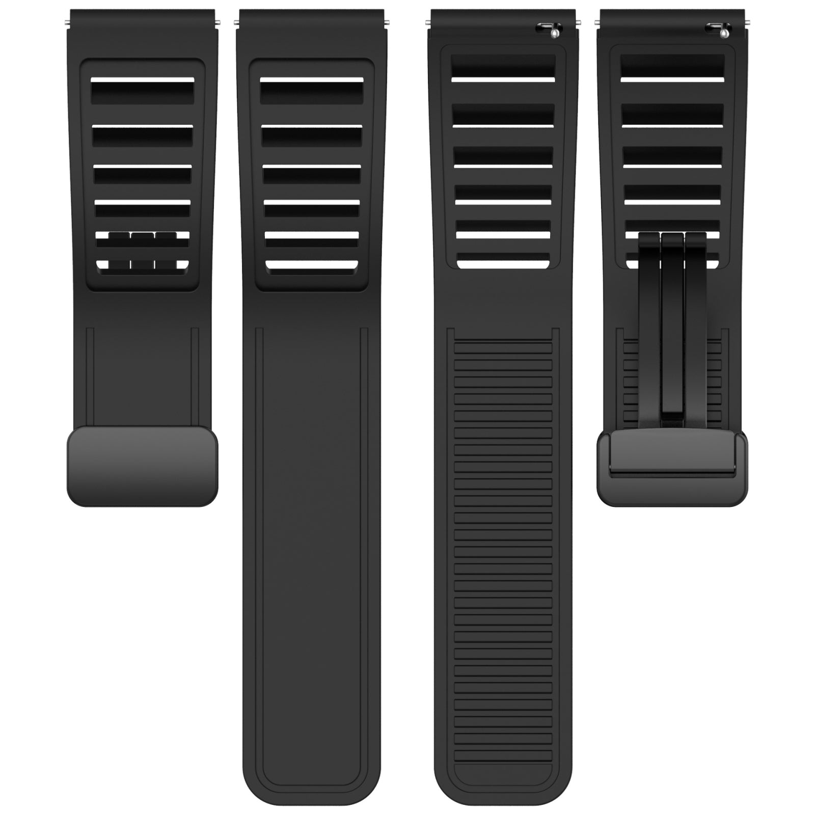 For-Amazfit-Balance-22mm-Fold-Magnetic-Buckle-Silicone-Watch-Band(Grey)